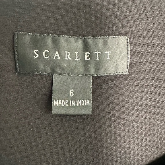 Scarlet Little Black Dress Size 6 Sheer Cape Overlay Evening Wedding Cocktail - Picture 4 of 8